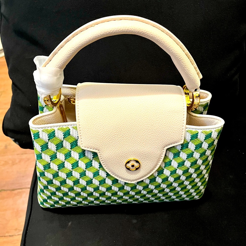 Nice green handbag beautiful